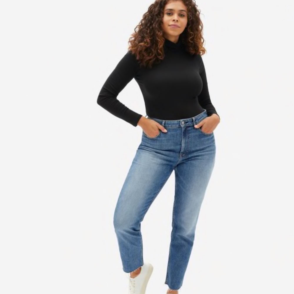 Everlane the Cheeky Jean Size 26 Crop Raw Hem